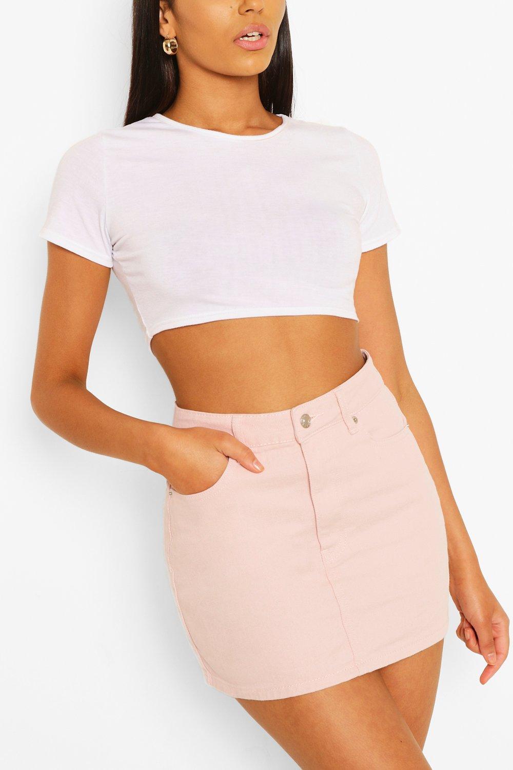 Light pink 2025 blue jean skirt